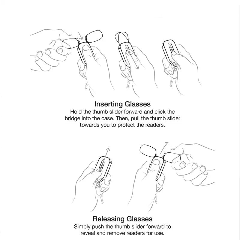 Mini Keychain Reading Diopter Glasses
